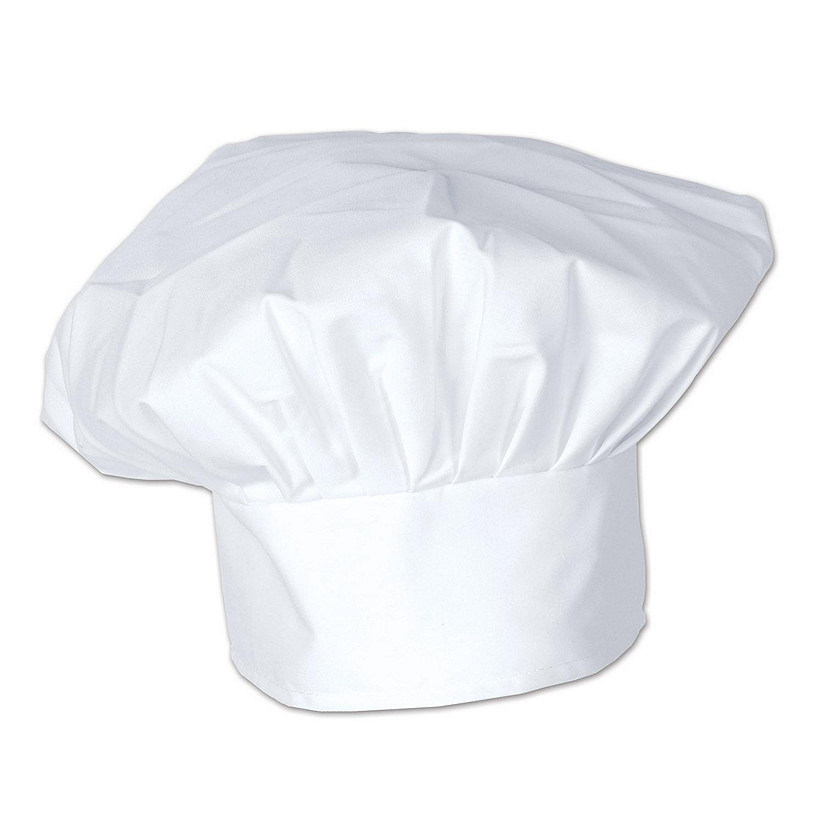Beistle - Oversized Fabric Chef's Hat - White - 12 Pack Image