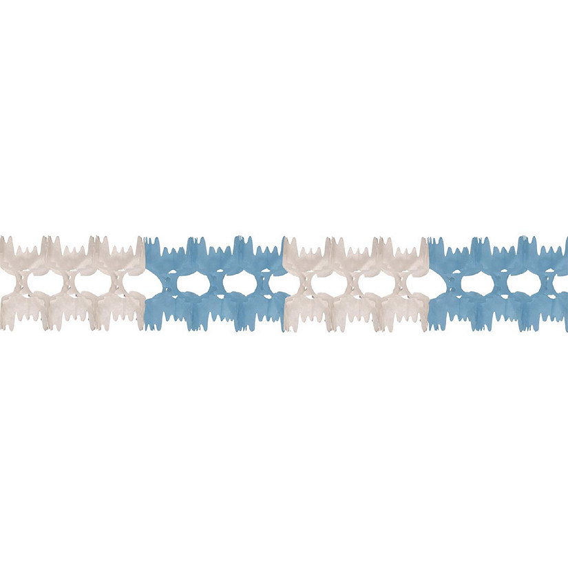 Beistle - Pageant Garland - Light Blue and White - 12 Pack Image