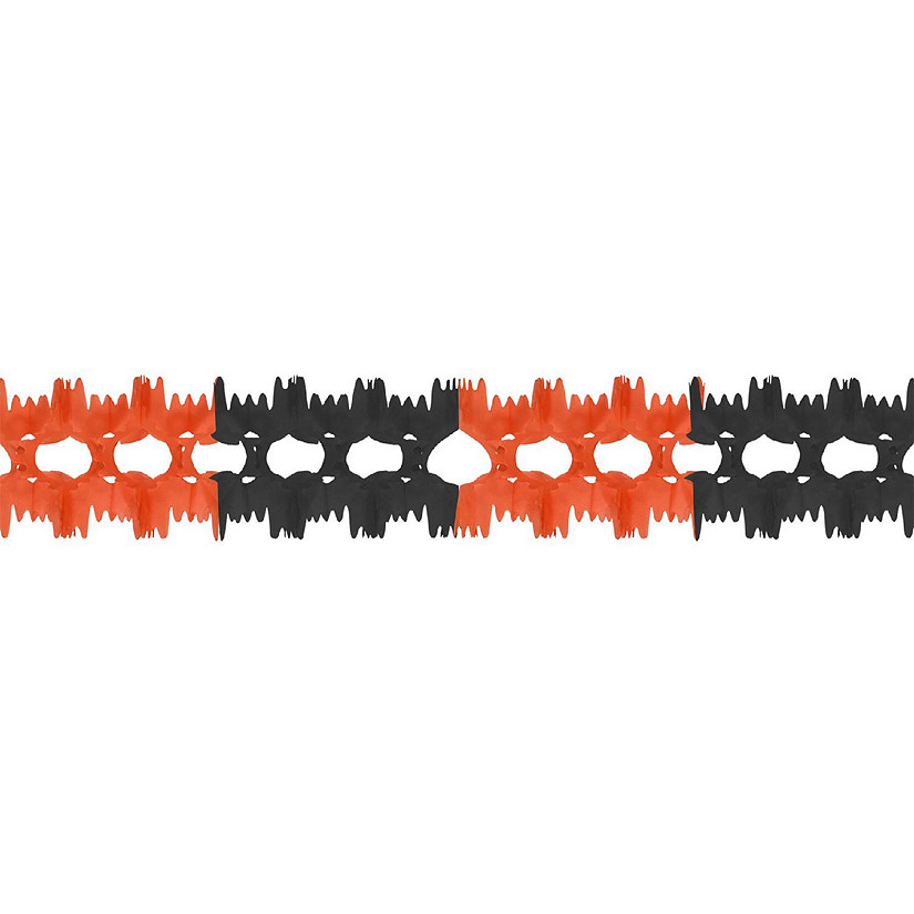 Beistle - Pageant Garland - Orange and Black - 12 Pack Image