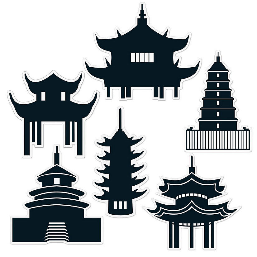 Beistle - Pagoda Silhouettes - 12 Pack Image