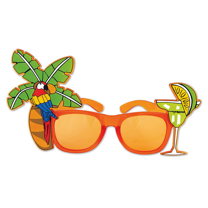 Beistle - Palm Tree &amp; Parrot Fanci-Frames - 6 Pack Image