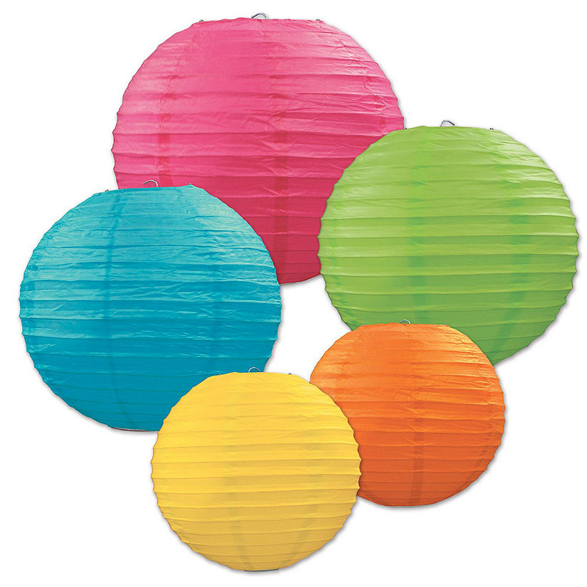 Beistle - Paper Lantern Assortment - Multicolor - 6 Pack Image