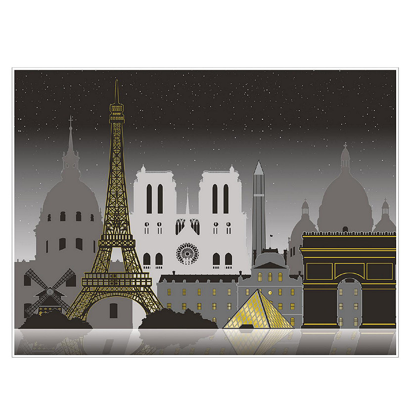 Beistle - Paris Cityscape Insta-Mural - 6 Pack Image