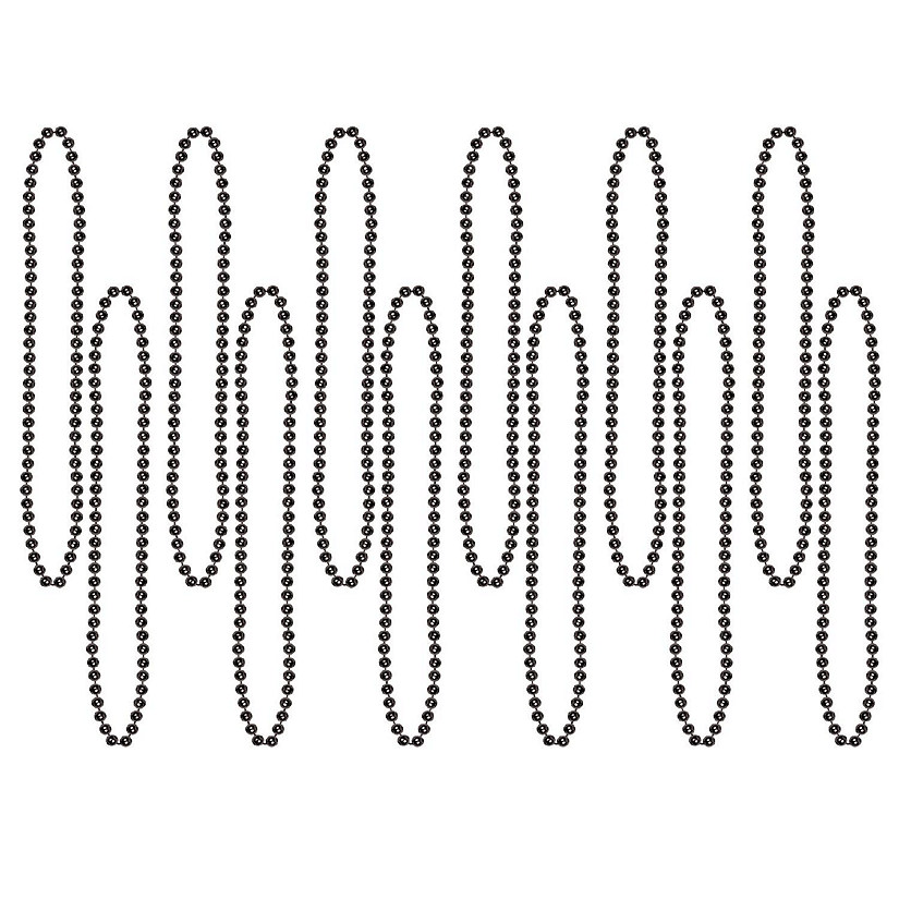 Beistle - Party Beads - Small Round - Black - 12 Pack Image