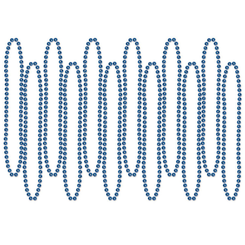 Beistle - Party Beads - Small Round - Blue - 12 Pack Image
