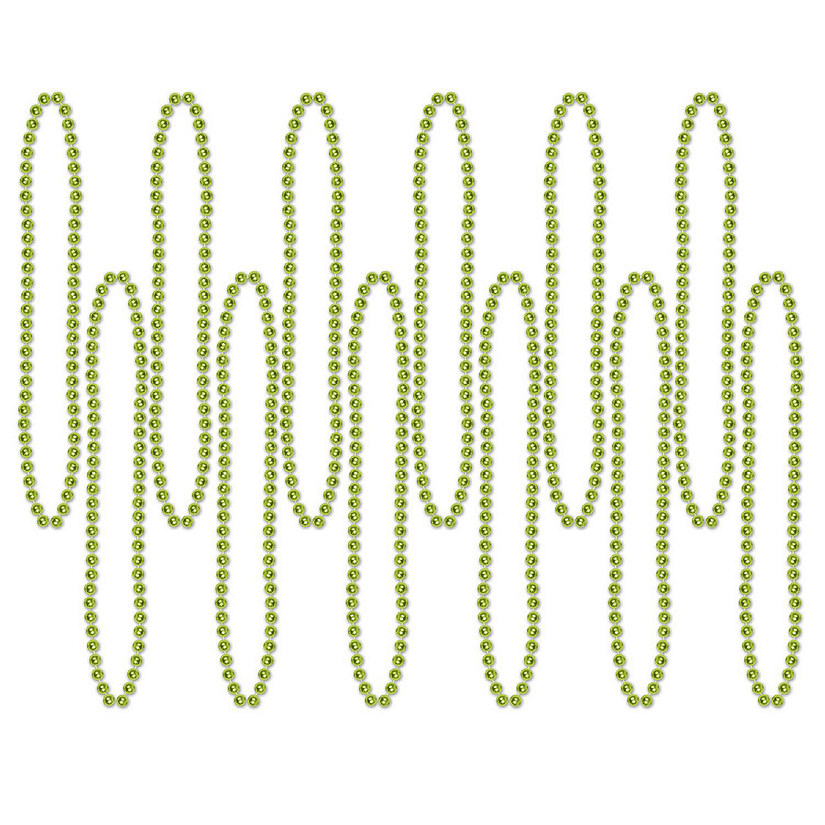 Beistle - Party Beads - Small Round - Light Green - 12 Pack Image