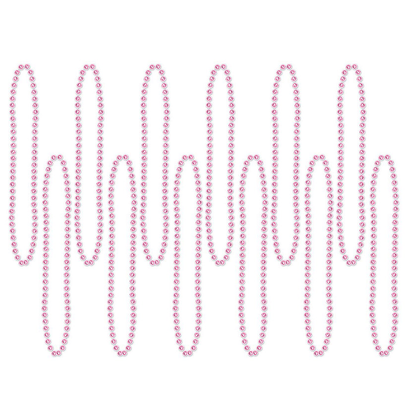 Beistle - Party Beads - Small Round - Light Pink - 12 Pack Image