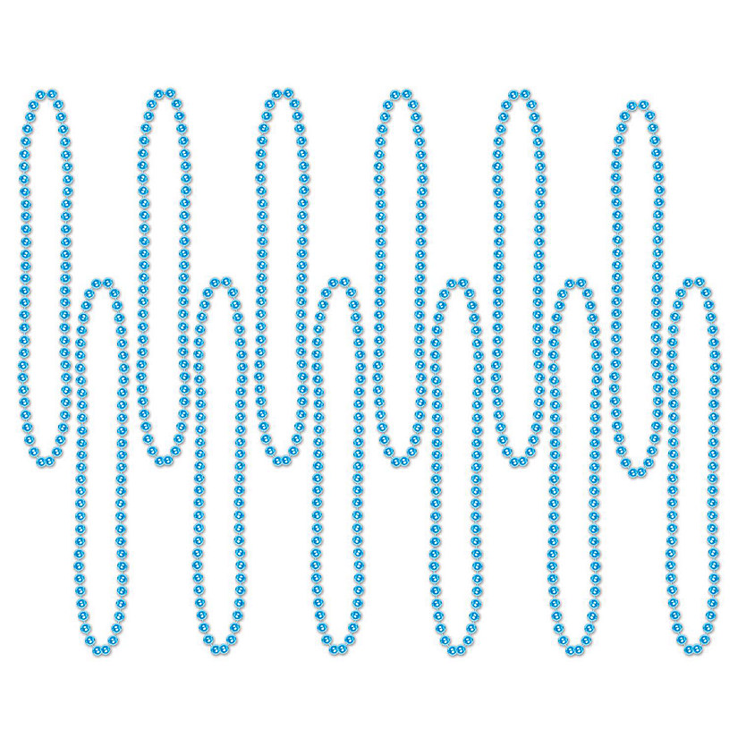 Beistle - Party Beads - Small Round - Teal - 12 Pack Image