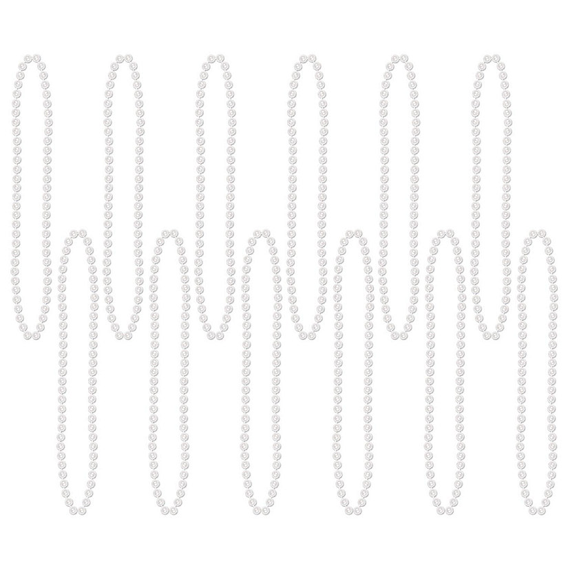 Beistle - Party Beads - Small Round - White - 12 Pack Image