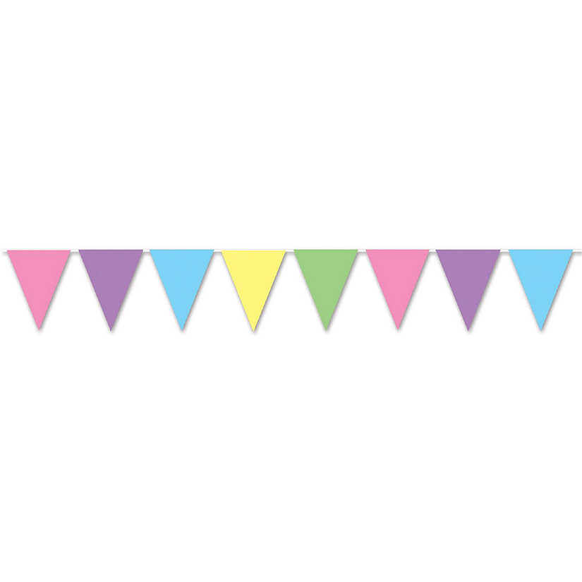 Beistle - Pastel Pennant Banner - 12 Pack Image
