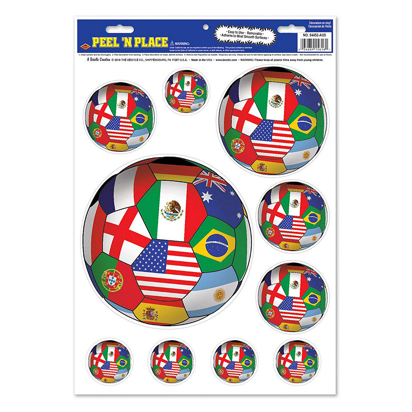 Beistle - Peel 'N Place - International - 12 Pack Image