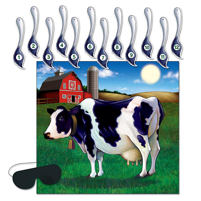 Beistle - Pin The Tail On The Cow Game - 24 Pack Image