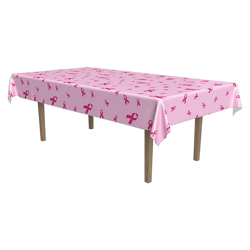 Beistle - Pink Ribbon Tablecover - 12 Pack Image