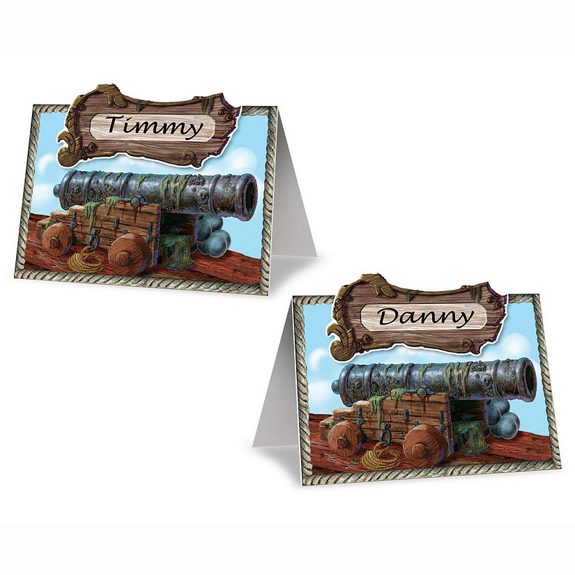 Beistle - Pirate Cannon Place Cards - 12 Pack Image