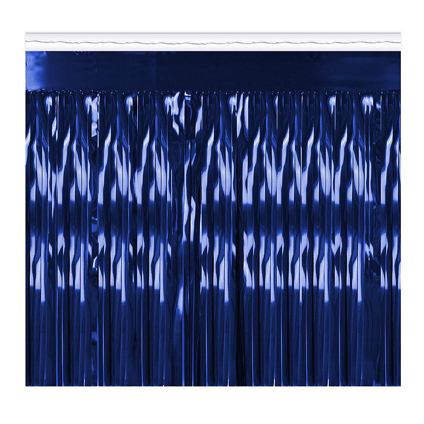 Beistle - Pkgd 1-Ply Metallic Fringe Drape - Blue - 6 Pack Image