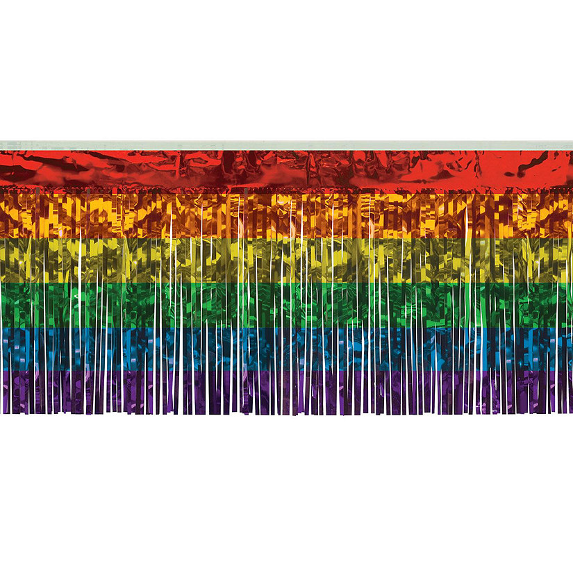Beistle - Pkgd 1-Ply Metallic Fringe Drape - Multicolor - 6 Pack Image