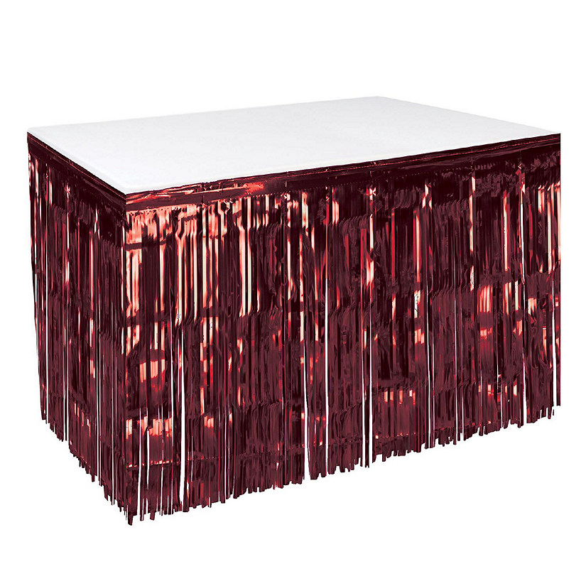 Beistle - Pkgd 1-Ply Metallic Table Skirting - Brown - 6 Pack Image