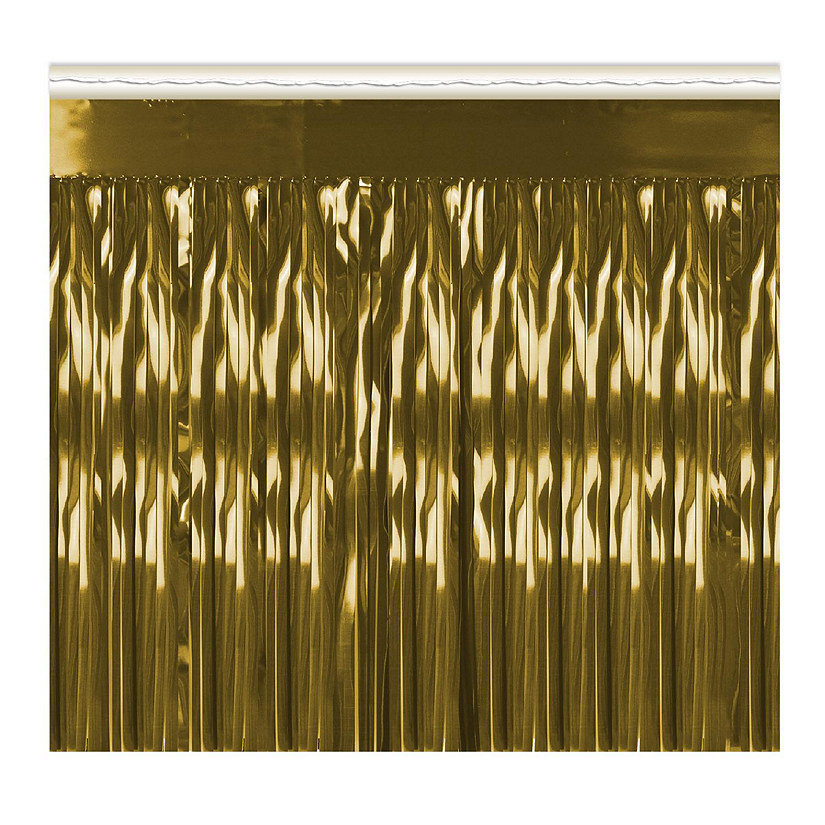 Beistle - Pkgd 1-Ply Metallic Table Skirting - Golden - 6 Pack Image