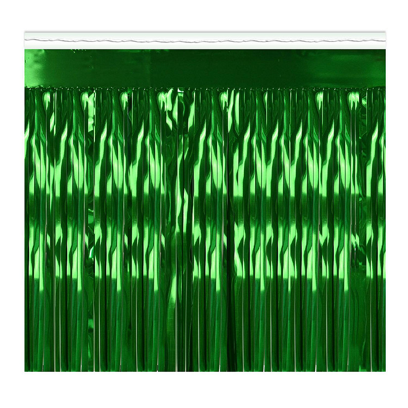 Beistle - Pkgd 1-Ply Metallic Table Skirting - Green - 6 Pack Image
