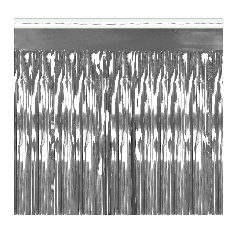 Beistle - Pkgd 1-Ply Metallic Table Skirting - Silver - 6 Pack Image