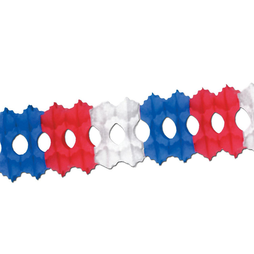 Beistle - Pkgd Arcade Garland - Red, White and Blue - 12 Pack Image