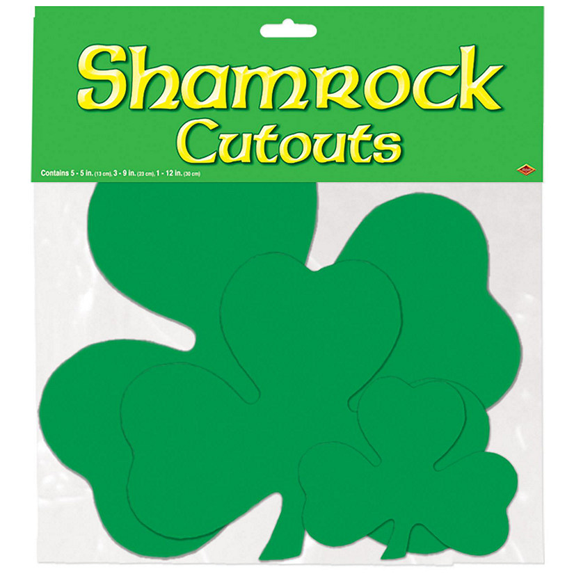Beistle - Pkgd Printed Shamrock Cutouts - 24 Pack Image