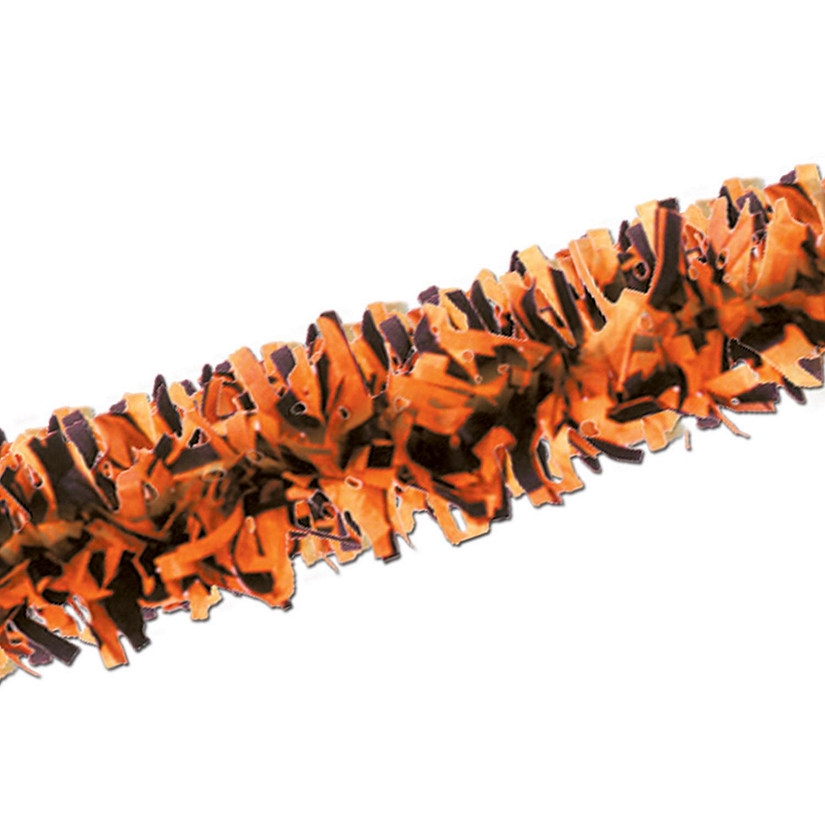 Beistle - Pkgd Tissue Festooning - Orange and Black - 12 Pack Image
