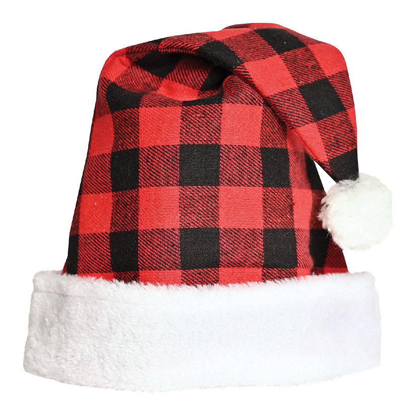 Beistle - Plaid Santa Hat - Red - 12 Pack Image