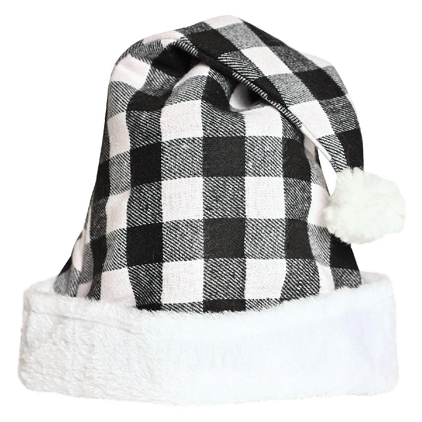 Beistle - Plaid Santa Hat - White - 12 Pack Image