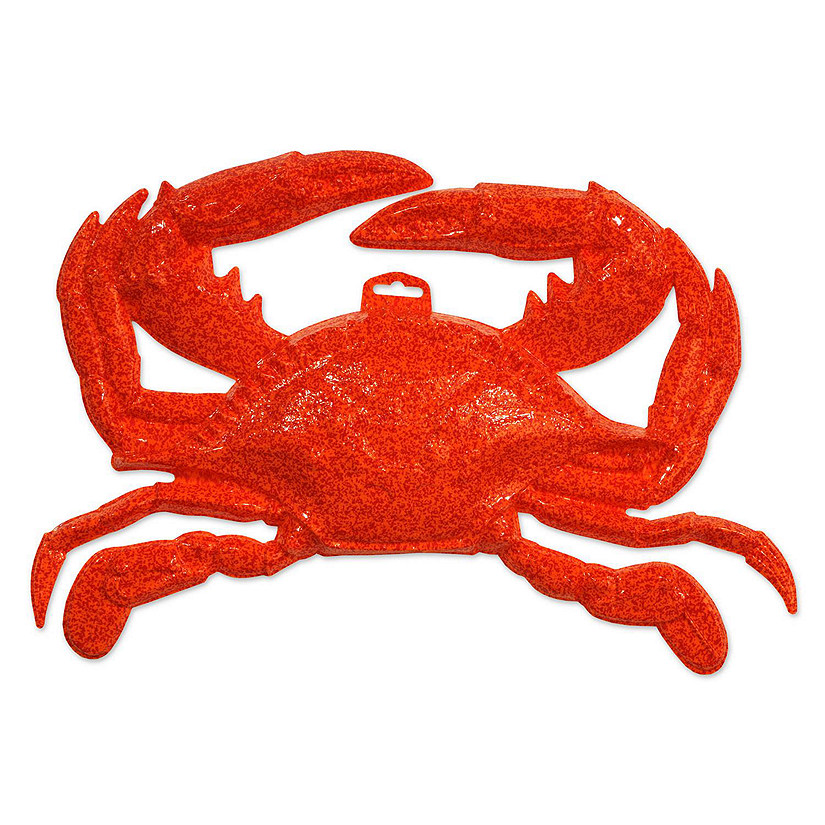 Beistle Plastik-Krabbe, 20 Cm Breit, Rot/schwarz – Dekoration Für Luau-, Strand- Oder Sommerpartys