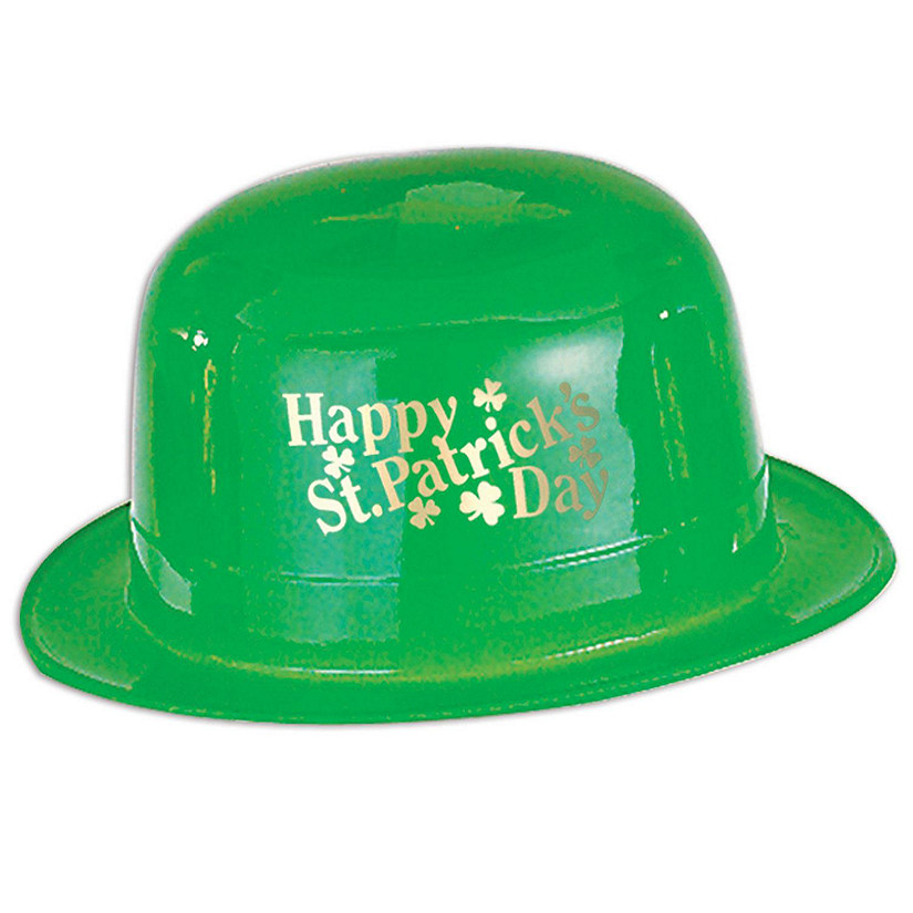 Beistle - Plastic Happy St Patrick's Day Derby - 48 Pack Image