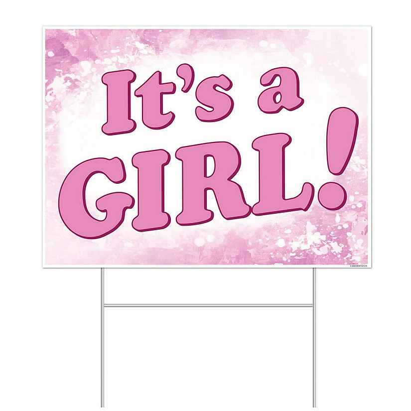 Beistle - Plastic It's A Girl! Yard Sign - 6 Pack Image
