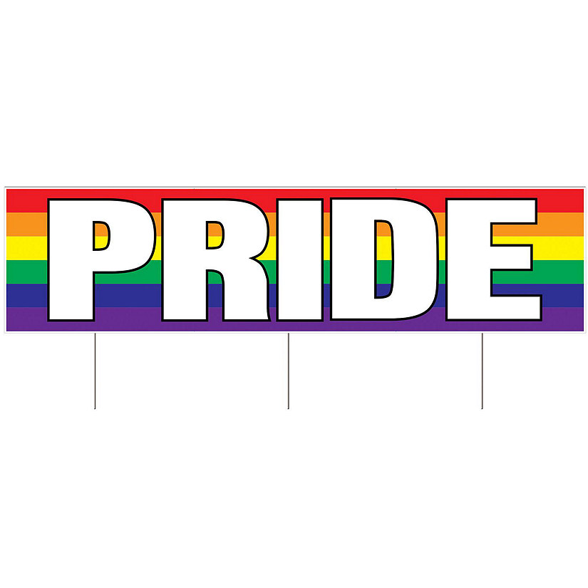 Beistle - Plastic Jumbo Pride Yard Sign - 6 Pack Image