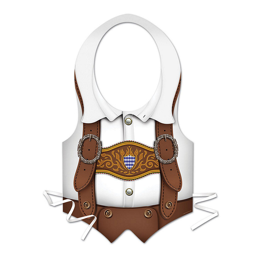 Beistle - Plastic Oktoberfest Vest - Brown - 48 Pack Image