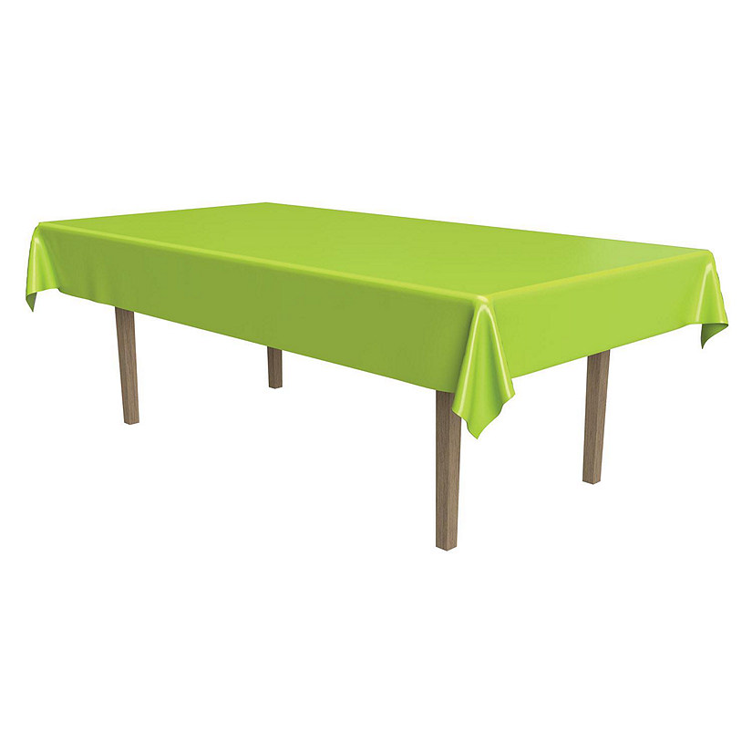Beistle - Plastic Rectangular Tablecover - Light Green - 12 Pack Image