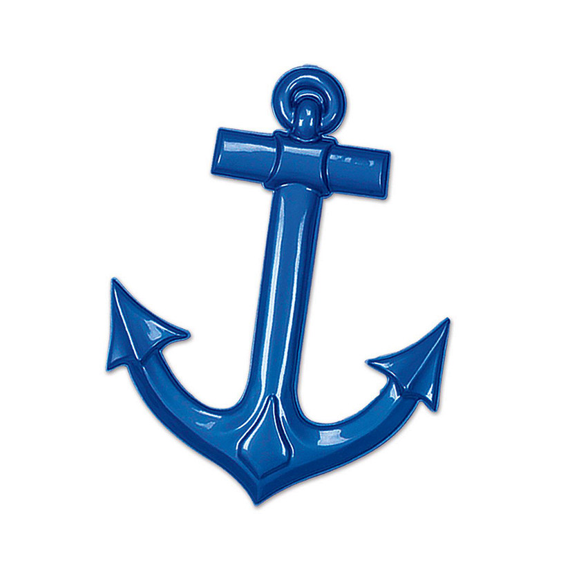 Beistle - Plastic Ship's Anchor - Blue - 24 Pack Image