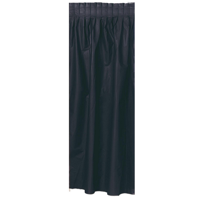Beistle - Plastic Table Skirting - Black - 6 Pack Image