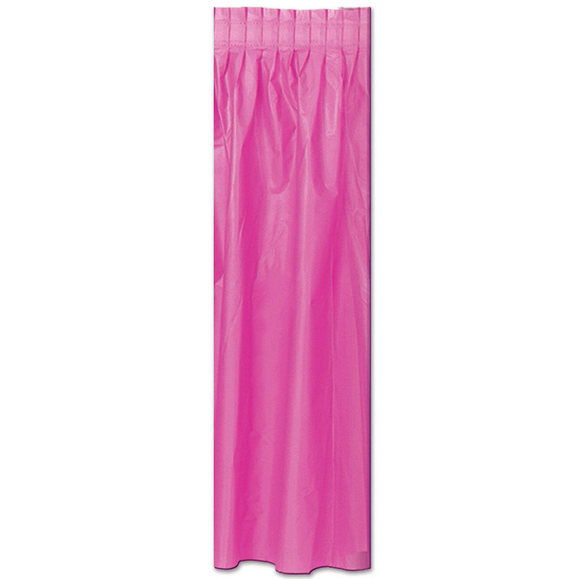 Beistle - Plastic Table Skirting - Dark Pink - 6 Pack Image