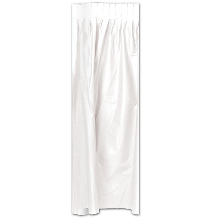 Beistle - Plastic Table Skirting - White - 6 Pack Image