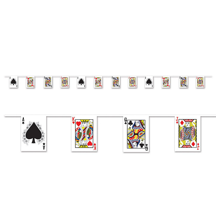 Beistle - Playing Card Pennant Banner - 12 Pack Image