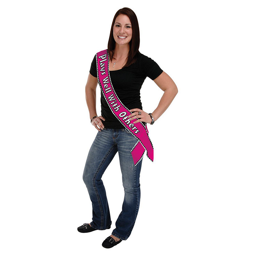 Beistle - Plays Well With Others Satin Sash - 6 Pack Image