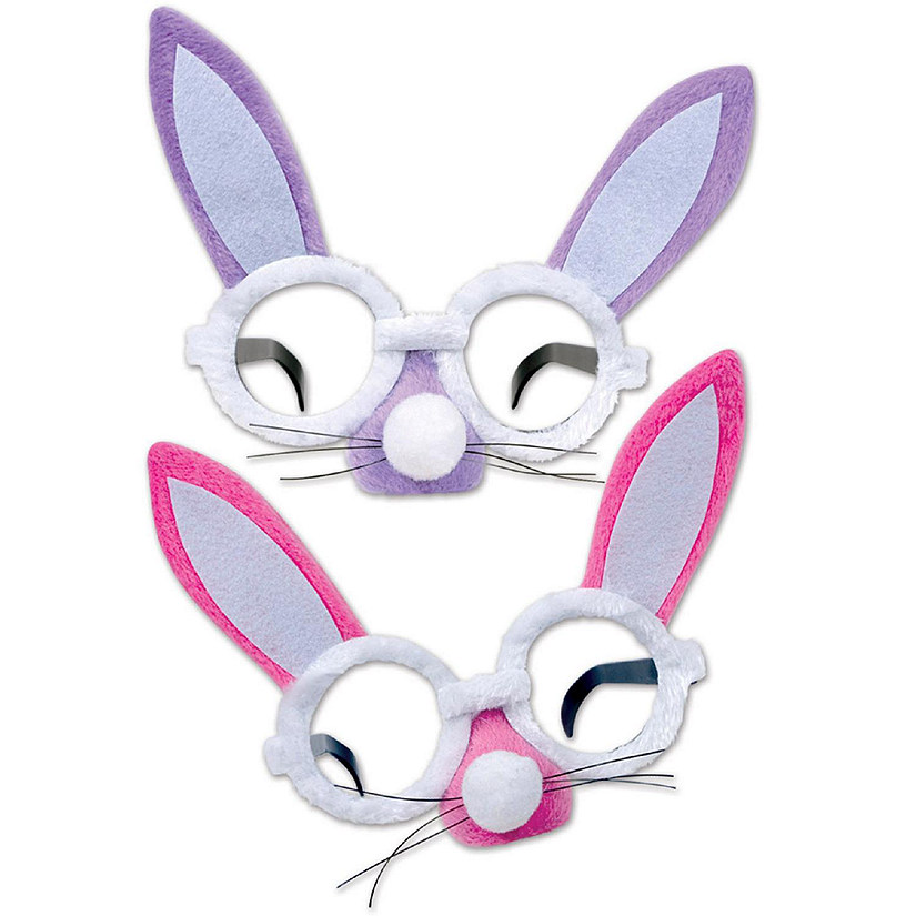 Beistle - Plush Bunny Glasses - 12 Pack Image