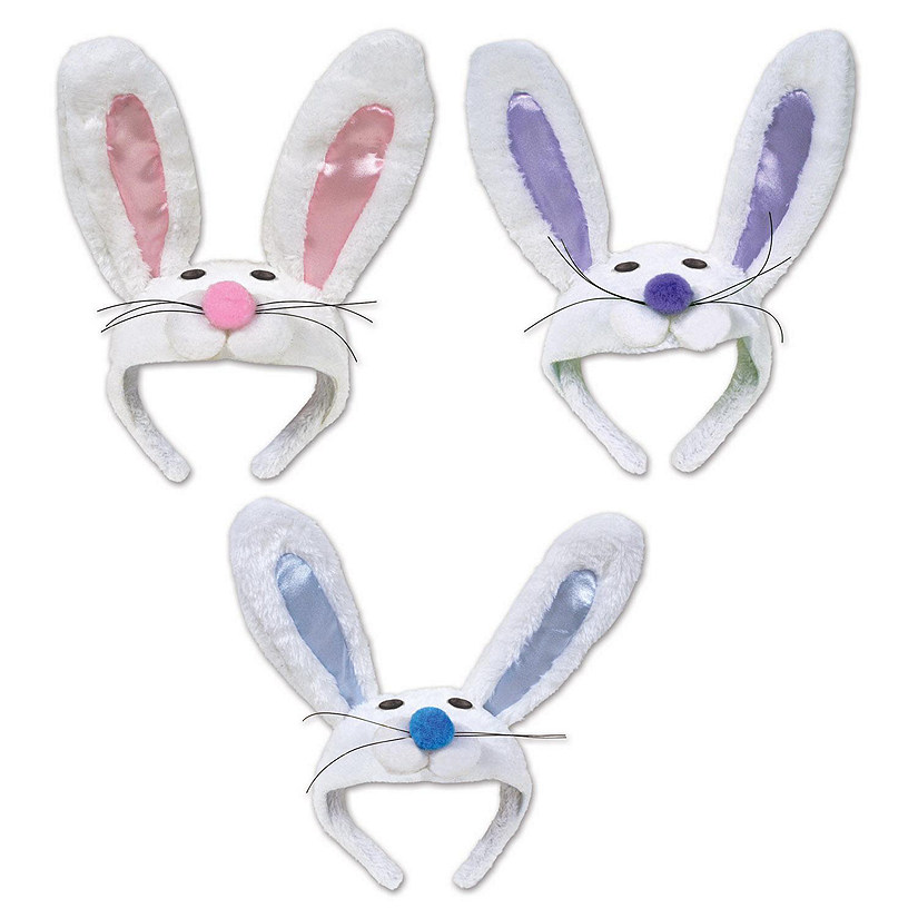 Beistle - Plush Bunny Headbands - 12 Pack Image