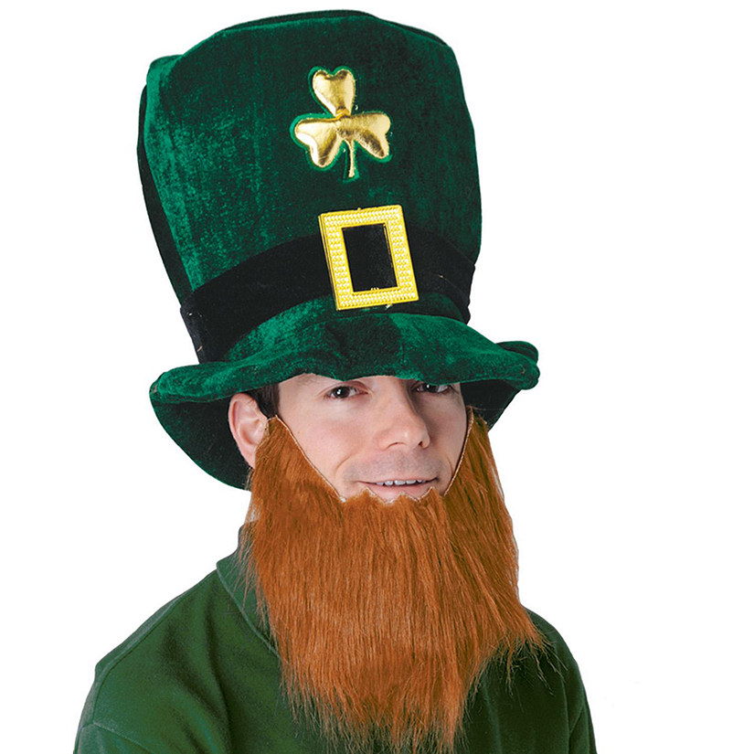 Beistle - Plush Leprechaun Hat w/Beard - 6 Pack Image