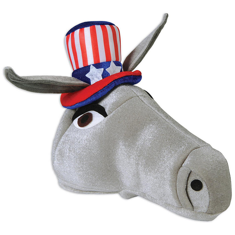 Beistle - Plush Patriotic Democrat Donkey Hat - 6 Pack Image