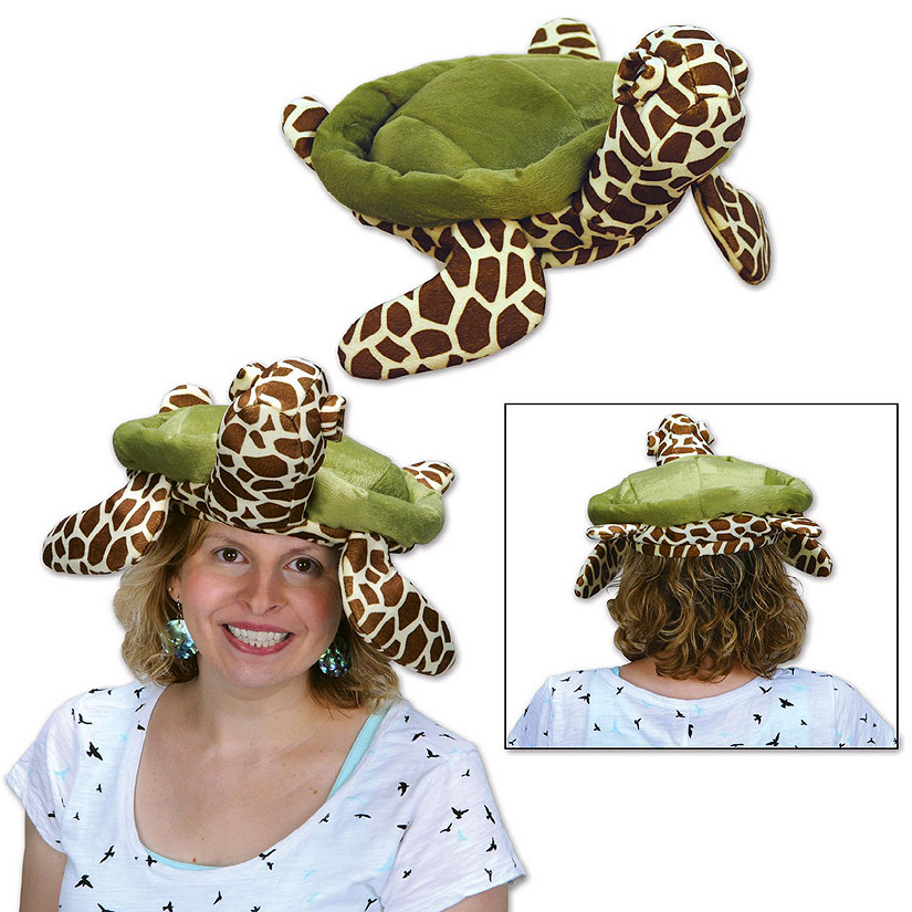 Beistle - Plush Sea Turtle Hat - 6 Pack Image