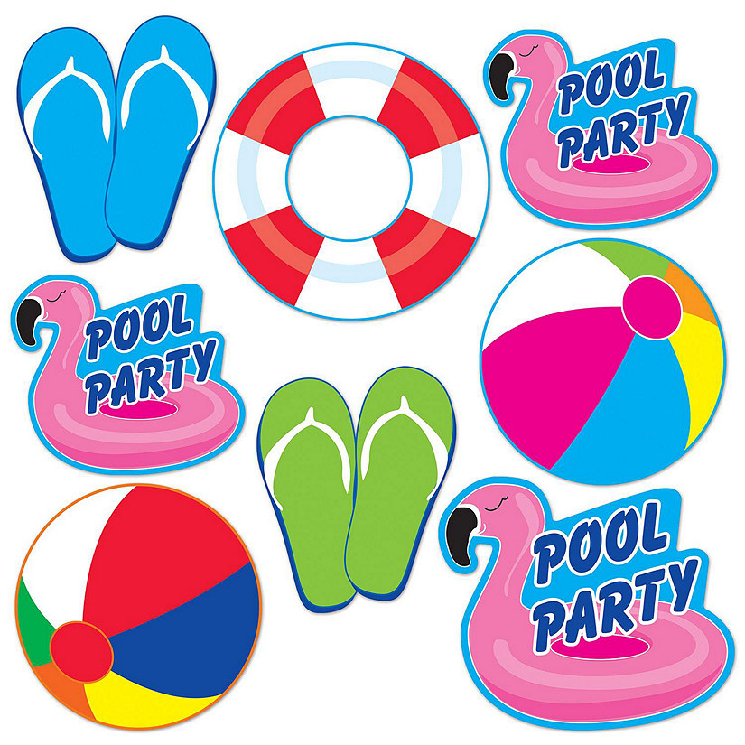 Beistle - Pool Party Cutouts - 12 Pack Image