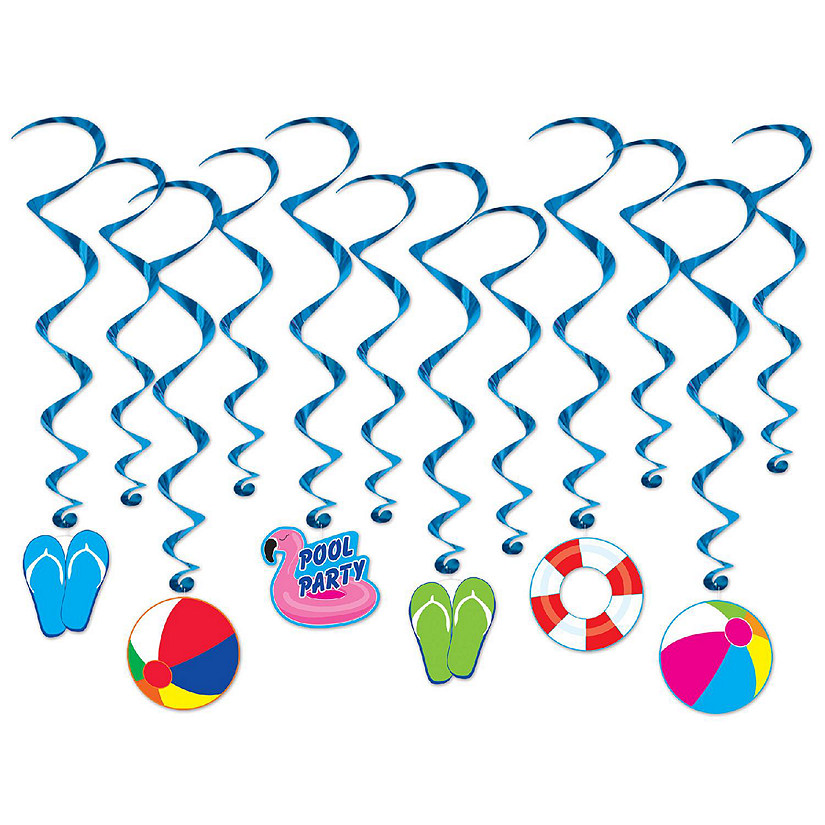 Beistle - Pool Party Whirls - 6 Pack Image