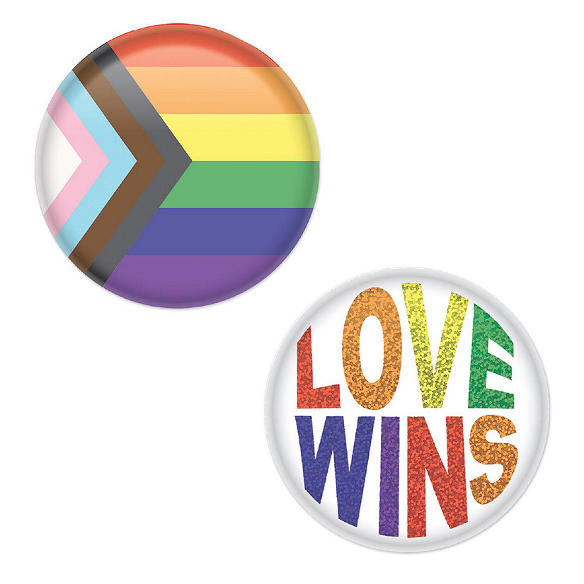 Beistle - Pride Buttons - 12 Pack Image