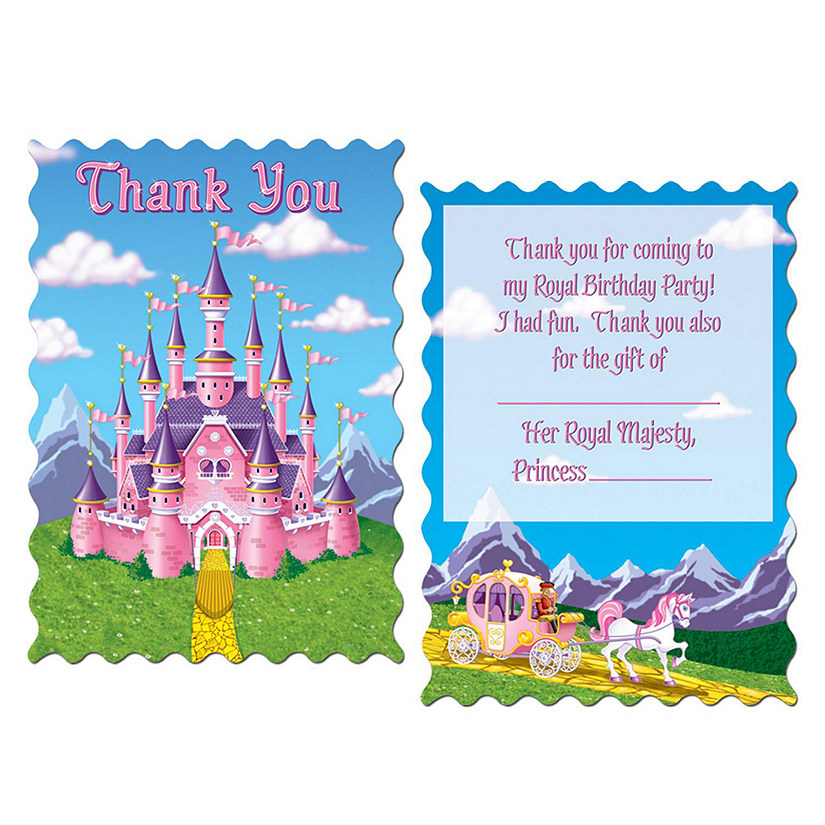 Beistle - Princess Party Thank You Notes - 12 Pack Image